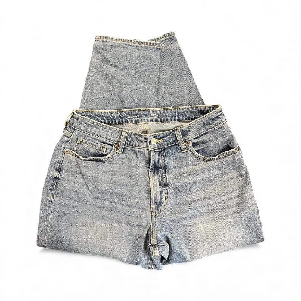 💙 EUC OLD NAVY Lilo High-Rise Curvy OG Straight Blue Jeans | Sz 12